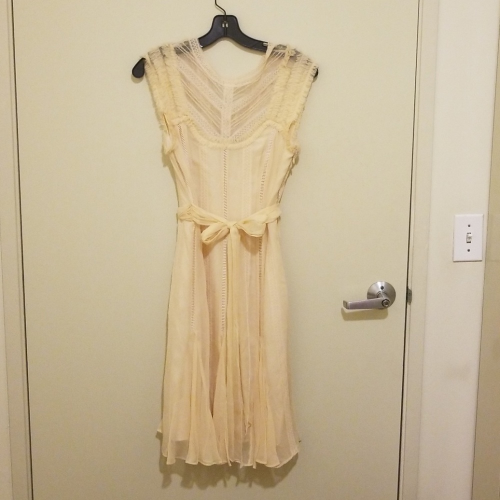 Whimsical cream BCBG dress